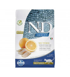 Сухой Корм Farmina (Фармина) Для Стерилизованных Кошек Сельдь и Апельсин Беззерновой Cat N&d Ocean Neutered Herring & Orange 300г 040145