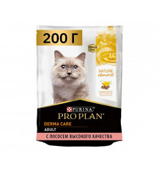 Сухой Корм Pro Plan (ПроПлан) Для Кошек с Чувствительной Кожей и Шерстью Лосось и Льняное Масло Nature Elements Cat Derma Care 200г (1*10)