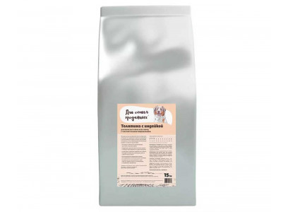 Сухой Корм Для Самых Преданных Для Собак с Чувствительным Пищеварением Телятина и Индейка Сенситив 15кг