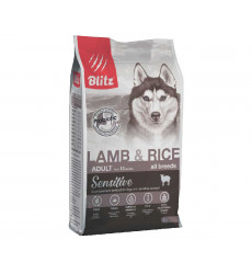 Сухой Корм Blitz (Блиц) Для Собак с Чувствительным Пищеварением Ягненок и Рис Sensitive Lamb & Rice Adult Dog All Breeds 2кг 680467