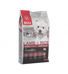 Сухой Корм Blitz (Блиц) Для Собак Мелких Пород с Чувствительным Пищеварением Ягненок и Рис Sensitive Lamb & Rice Adult Dog Small Breeds 2кг 680634