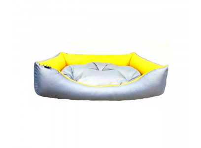 Лежанка Хвостел Пухлик Прямоугольный Серо-Желтый 110*70см 32196