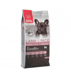 Сухой Корм Blitz (Блиц) Для Щенков с Чувствительным Пищеварением Ягненок и Рис Sensitive Puppy All Breeds Lamb & Rice 15кг 680146
