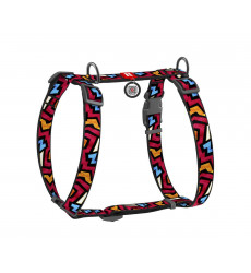 Шлея Для Собак Collar Waudog (Колар Ваудог) Nylon С Qr-Паспортом L 25мм/50-90/60-100см Граффити 5541
