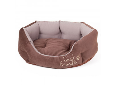 Лежак Для Собак Мелких Пород и Кошек Манчестер Best Friends №2 56*50*17см М-542 Бежевый Зоофортуна New