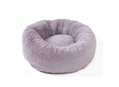 Лежак Для Кошек и Собак Зоофортуна Статус №2 60*60*16см Серый Мех М-529 New
