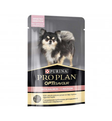 Влажный Корм ProPlan (ПроПлан) Для Собак Мелких Пород с Чувствительным Пищеварением Лосось в Соусе Adult Salmon 85г (1*24)