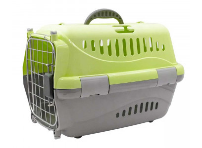 Переноска Zooexpress (Зооэкспресс) Турне 16413 М Авиа 48*32*23см Металлическая Дверь Зеленая