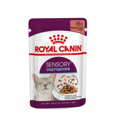 Влажный Корм Royal Canin (Роял Канин) Для Кошек Для Стимуляции Рецепторов Ротовой Полости Кусочки в Соусе Ощущения Sensory Feel 85г (1*12)