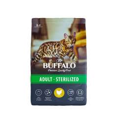 Сухой Корм Mr.Buffalo (Мистер Буффало) Для Стерилизованных Кошек Курица Adult Sterilized 400г B112