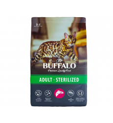 Сухой Корм Mr.Buffalo (Мистер Буффало) Для Стерилизованных Кошек Лосось Adult Sterilized 400г B118