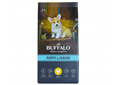 Сухой Корм Mr.Buffalo (Мистер Буффало) Для Щенков Курица Puppy & Junior 800г B120 