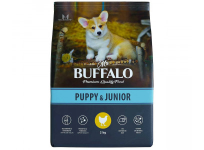 Сухой Корм Mr.Buffalo (Мистер Буффало) Для Щенков Курица Puppy & Junior 2кг B121 