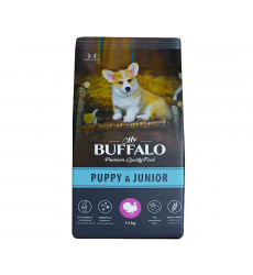 Сухой Корм Mr.Buffalo (Мистер Буффало) Для Щенков Индейка Puppy & Junior 14кг B124
