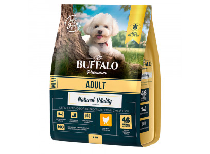 Сухой Корм Mr.Buffalo (Мистер Буффало) Для Собак Мелких Пород Курица Adult Mini 2кг B126 