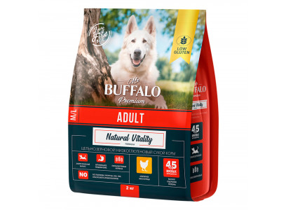 Сухой Корм Mr.Buffalo (Мистер Буффало) Для Собак Средних и Крупных Пород Курица Adult M/L 2кг B129 