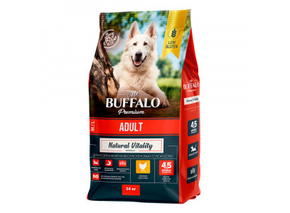 Сухой Корм Mr.Buffalo (Мистер Буффало) Для Собак Средних и Крупных Пород Курица Adult M/L 14кг B130 