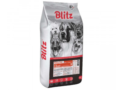 Сухой Корм Blitz (Блиц) Для Собак Домашняя Курица Classic Poultry Adult Dog All Breeds 15кг 681341 