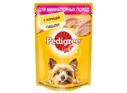 Влажный Корм Pedigree (Педигри) Для Собак Мелких Пород Курица Паштет 80г (1*24) 