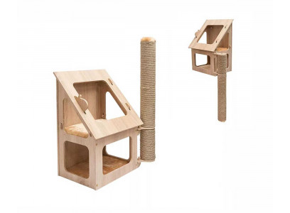 Домик Zoom (Зум) Паркур-Дуб Настенный Большой Односкатный 44*32,5*62см Rp8481