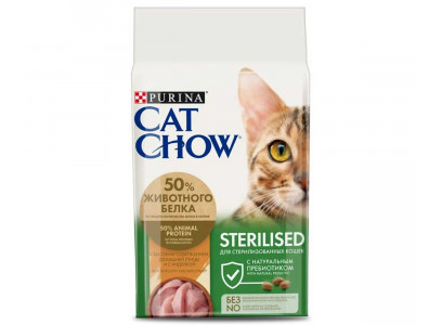 Сухой Корм Cat Chow (Кэт Чау) Для Стерилизованных Кошек Птица и Индейка Special Care Sterilized 1,5кг (1*8) 