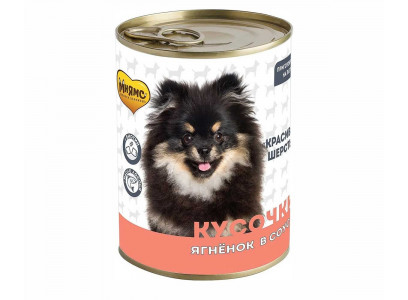 Консервы Мнямс Для Собак Ягненок в Соусе Красивая Шерсть 400г 