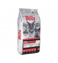 Сухой Корм Blitz (Блиц) Для Кошек с Чувствительным Пищеварением Говядина Sensitive Beef Adult Cats All Breeds 10кг 681365