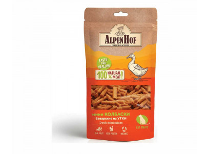 Лакомство Alpenhof (Альпенхоф) Мини Колбаски Баварские Из Утки Для Кошек 50г A604