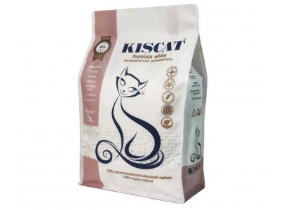 Наполнитель Kiscat (Кискэт) Premium White Полигелевый 7л New 