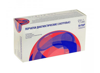 Перчатки Латекс Нестерильные № S Топ Глав 50пар