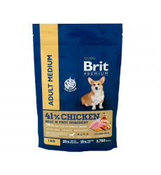 Сухой Корм Brit (Брит) Для Собак Средних Пород 10-25кг Курица Premium Dog Adult Medium 1кг 5049943