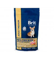 Сухой Корм Brit (Брит) Для Собак Средних Пород  От 10-25кг Курица Premium Dog Adult Medium 3кг 5049950