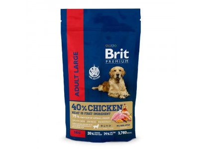 Сухой Корм Brit (Брит) Для Собак Крупных Пород От 25-90кг Курица Premium Dog Adult Large 3кг 5050291 
