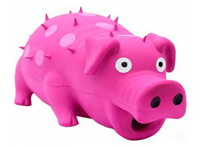 Игрушка Для Собак №1 Свинка Хрюкающая 14,4см Лс142 Фиолетовая