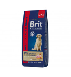 Сухой Корм Brit (Брит) Для Собак Крупных и Гигантских Пород Курица Premium Dog Adult Large Giant 15кг 5050017