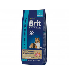 Сухой Корм Brit (Брит) Для Собак с Чувствительным Пищеварением Ягненок, Индейка и Рис Premium Dog Adult Sensitive 15кг 5050055