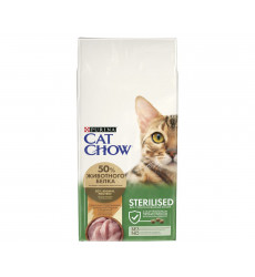 Сухой Корм Cat Chow (Кэт Чау) Для Стерилизованных Кошек Птица и Индейка 15кг (1*1)