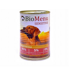 Консервы Biomenu (Биоменю) Для Собак с Чувствительным Пищеварением Перепелка Sensitive 410г (1*12) 74053