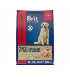 Сухой Корм Brit (Брит) Для Собак Крупных и Гигантских Пород Курица Premium Dog Adult Large & Giant 3кг 5049998