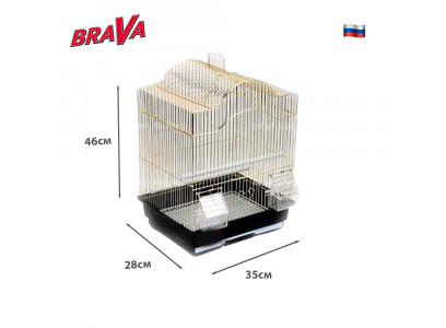 Клетка Brava (Брава) Для Птиц А413-G 35*28*46см Вв-А2-915 /10/ 