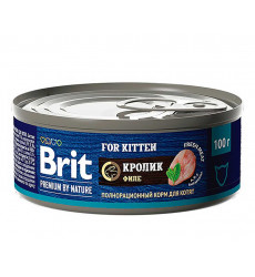 Консервы Brit (Брит) Для Котят Кролик Premium By Nature 100г 5051205