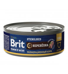 Консервы Brit (Брит) Для Стерилизованных Кошек Перепелка Premium By Nature 100г 5051274