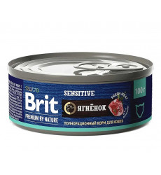 Консервы Brit (Брит) Для Кошек с Чувствительным Пищеварением Ягненок Premium By Nature 100г 5051298