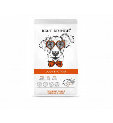 Сухой Корм Best Dinner (Бест Диннер) Для Собак Средних и Крупных Пород с Чувствительным Пищеварением Утка и Картофель Adult Medium & Maxi 3кг