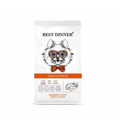 Сухой Корм Best Dinner (Бест Диннер) Для Собак Мелких Пород с Чувствительным Пищеварением Утка и Картофель Adult Mini 3кг
