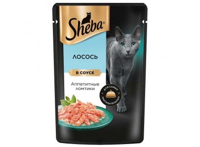 Влажный Корм Sheba (Шеба) Для Кошек Лосось в Соусе Ломтики 75г (1*28) 