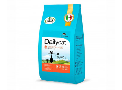 Сухой Корм Dailycat (Дэйликэт) Для Котят Индейка и Рис Kitten Turkey & Rice 400г (1*10) 