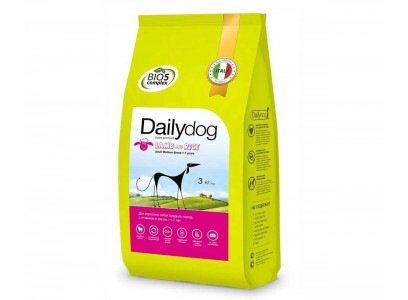 Сухой Корм Dailydog (Дэйлидог) Для Собак Средних Пород Ягненок и Рис Adult Medium Breed 3кг (1*4) 