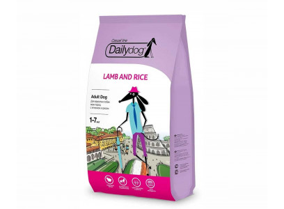 Сухой Корм Dailydog (Дэйлидог) Для Собак Ягненок и Рис Casual Line Adult All Breed 3кг (1*4) 