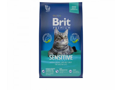 Сухой Корм Brit (Брит) Для Кошек с Чувствительным Пищеварением Ягненок и Индейка Premium Cat Sensitive 800г 5049721  